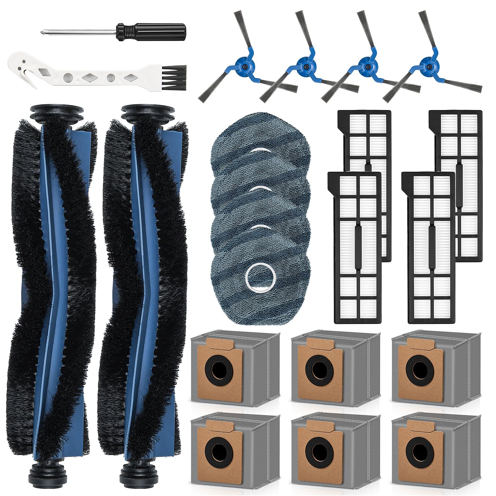 Andongo Eufy X10 Pro Omni main brush for efficient debris pickup on all floors