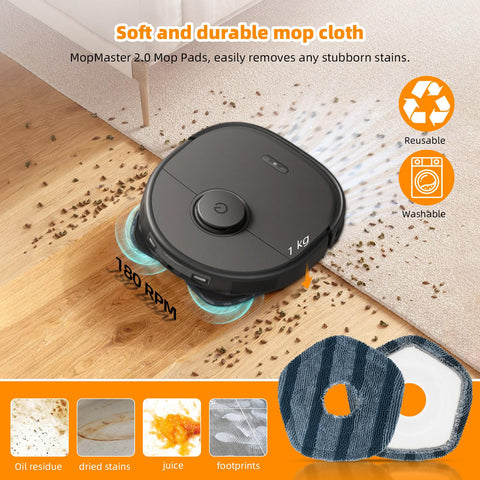 Andongo Eufy X10 Pro Omni mop pads with durable microfiber