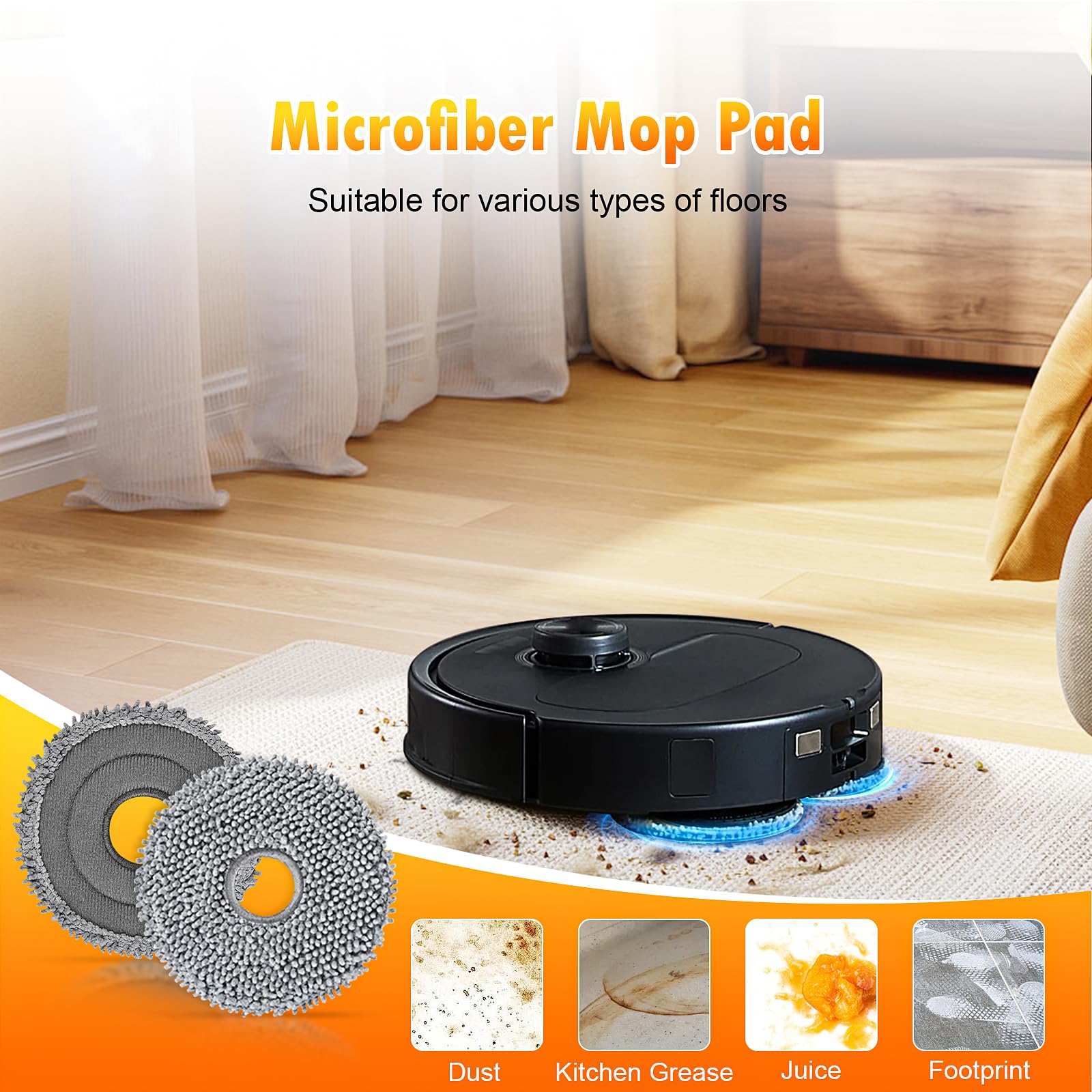 AnDongo Roborock Qrevo side brush reaches corners for thorough edge cleaning