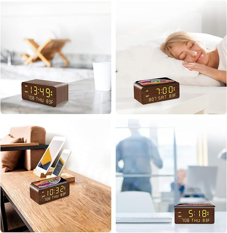Andoolex bedside clock design helps quick time checks.