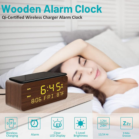 Andoolex wireless charging dock keeps your phone powered at night.