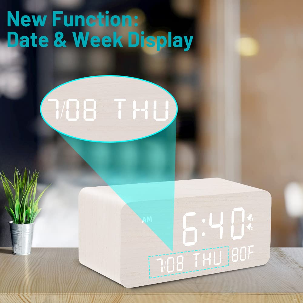 Andoolex clock serves as stylish bedside decoration and functional gadget.
