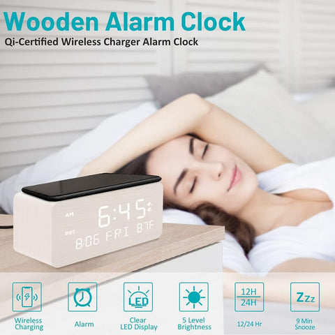 Andoolex clock shows five levels of brightness for comfortable night viewing.