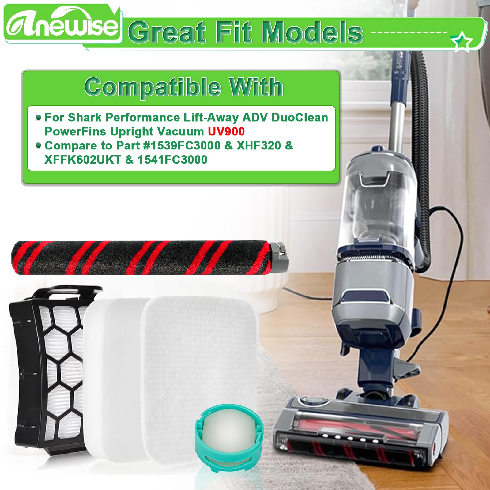 Anewise Shark UV900 HEPA filter traps fine particles for cleaner indoor air.