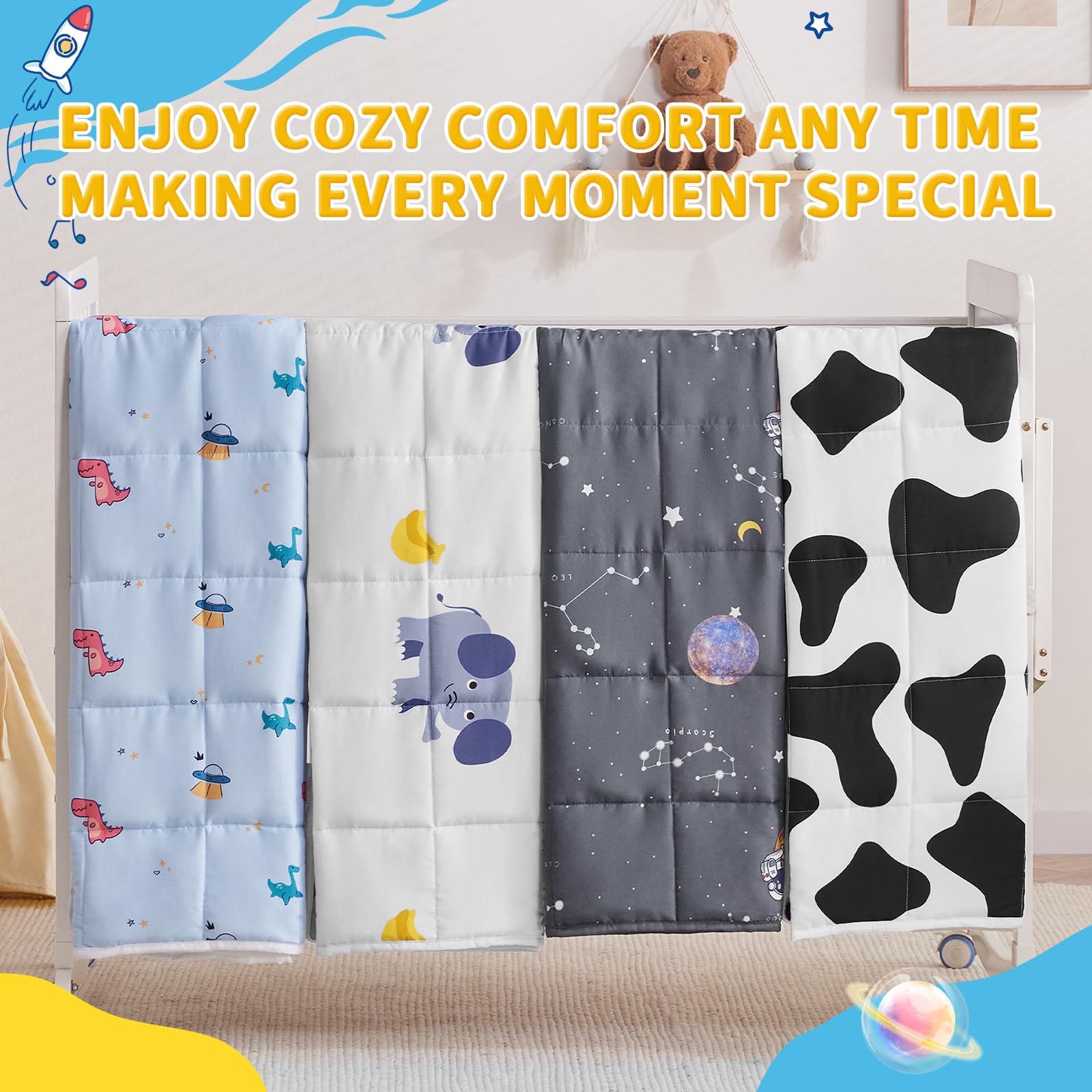 Anfie cotton-poly blend closeup shows soft, breathable fabric against delicate kid skin