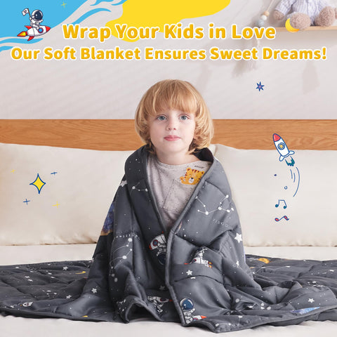 Anfie sun design blanket in space-grey adds cheerful mood for sleep time