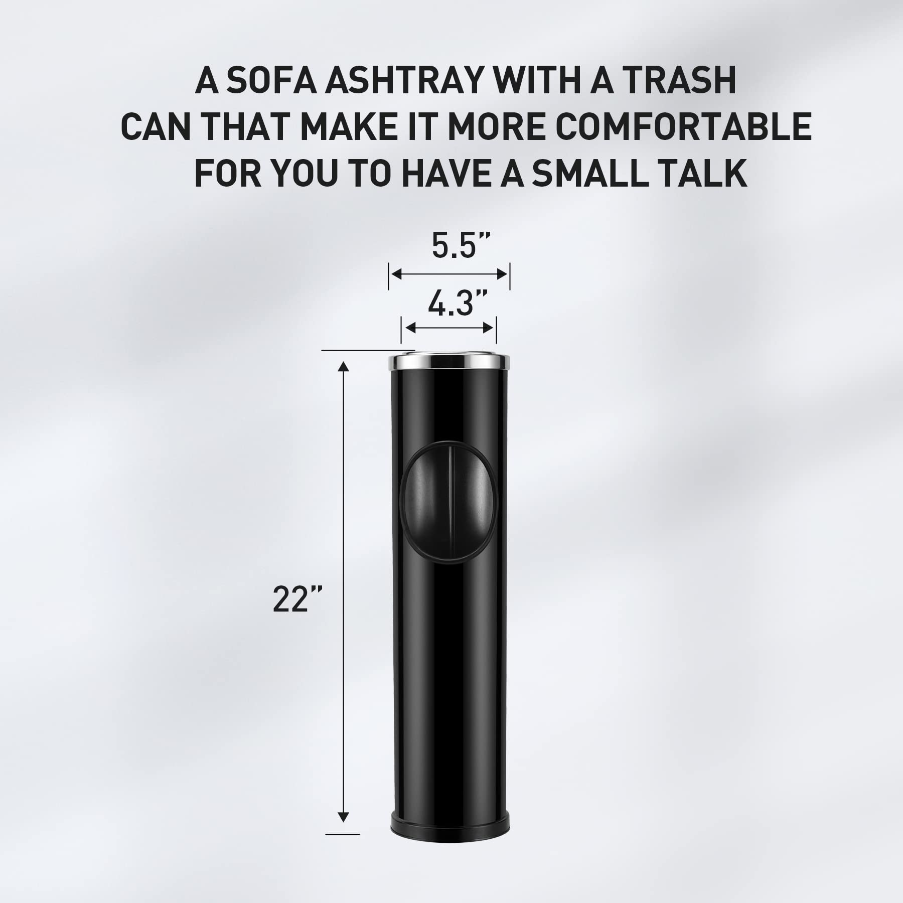 Anfrere standing ashtray outdoor dual-bin design keeps waste contained and accessible.