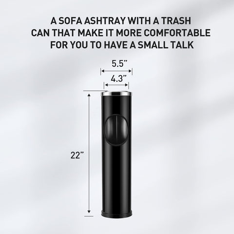 Anfrere standing ashtray outdoor dual-bin design keeps waste contained and accessible.