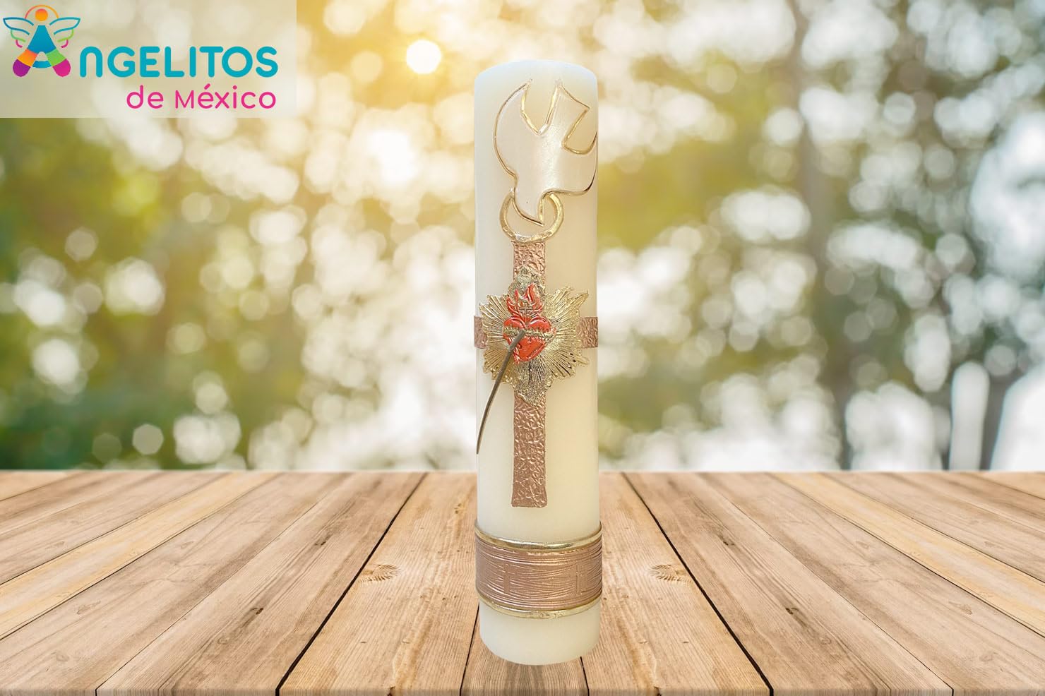 Angelitos de Mexico artisan candle handmade with care for sacred spaces.