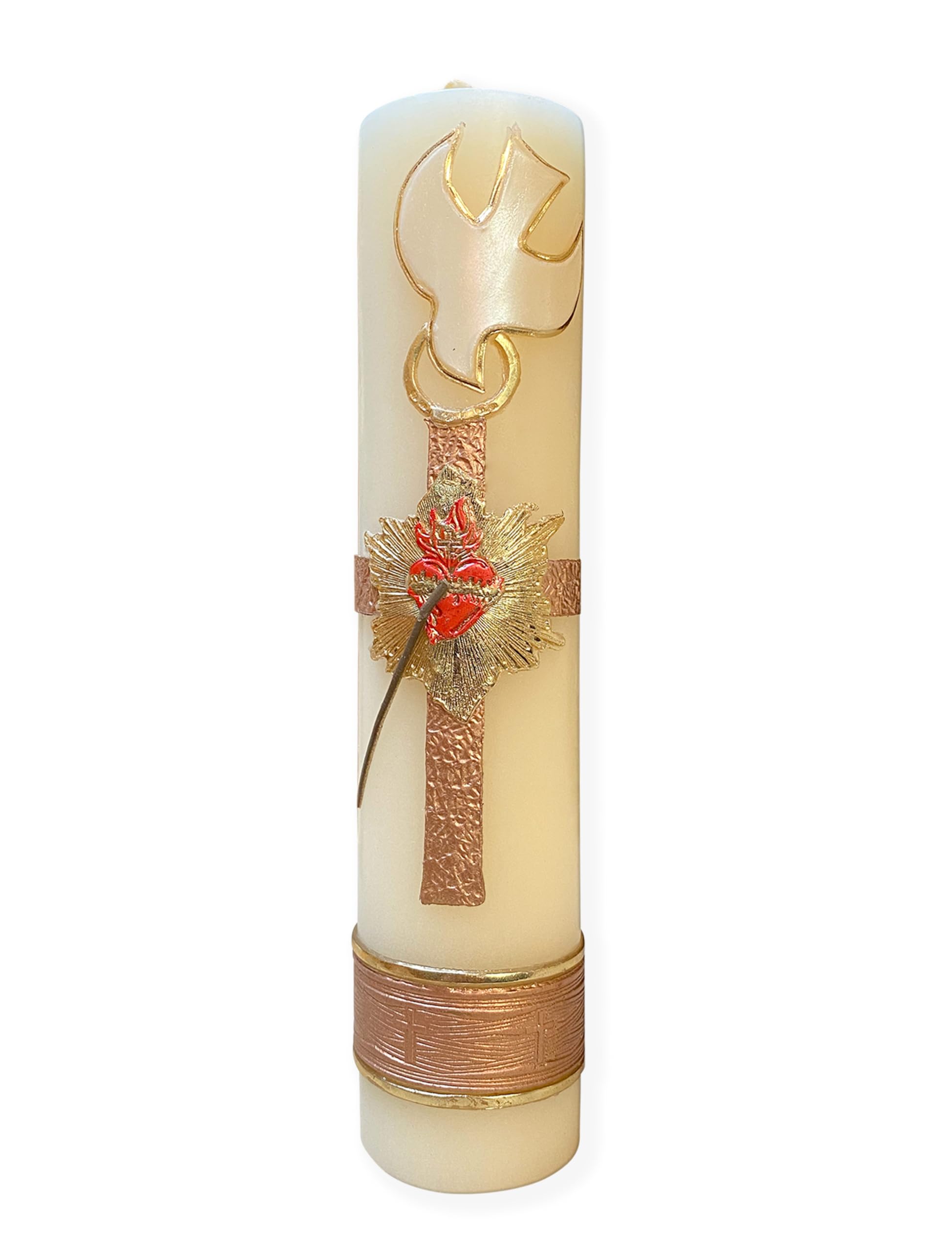 Angelitos de Mexico faith Holy Spirit candle enhances sacred moments during prayer.