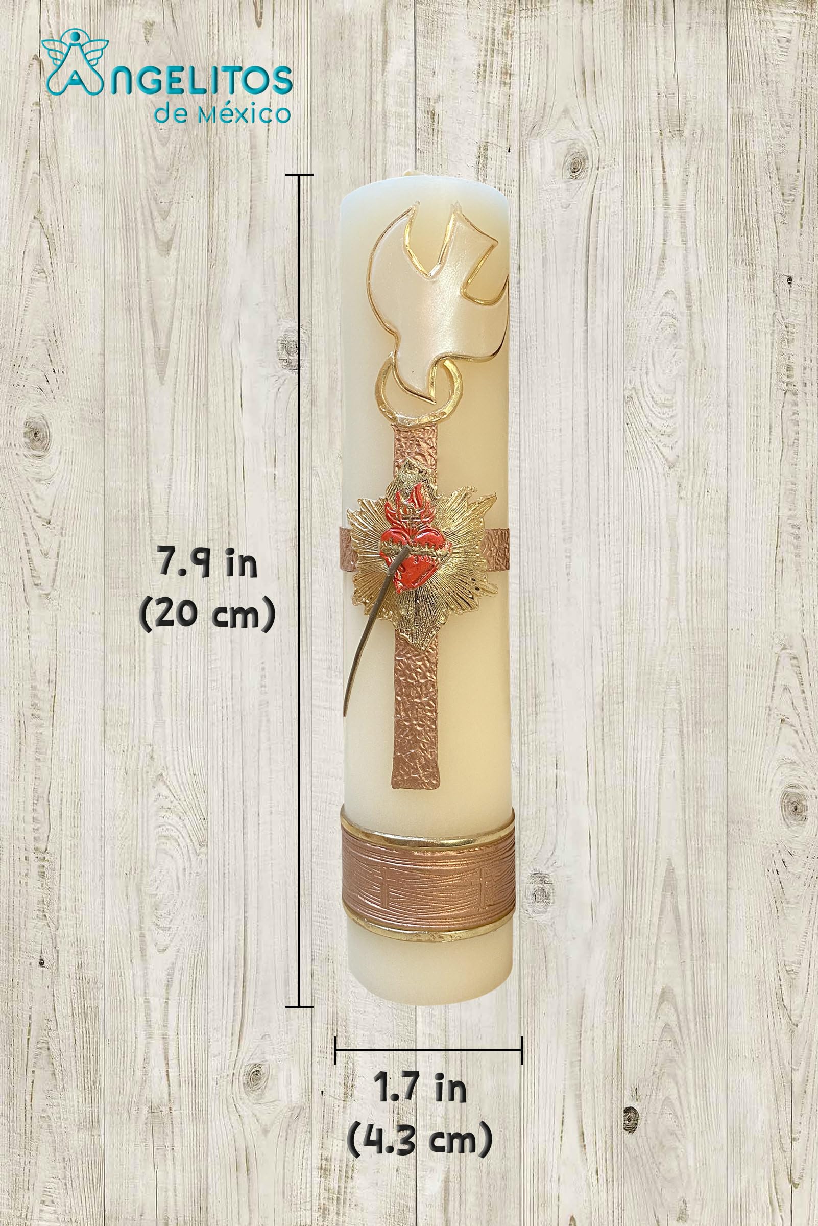 Angelitos de Mexico misa Catholic candle for mass and private prayers.