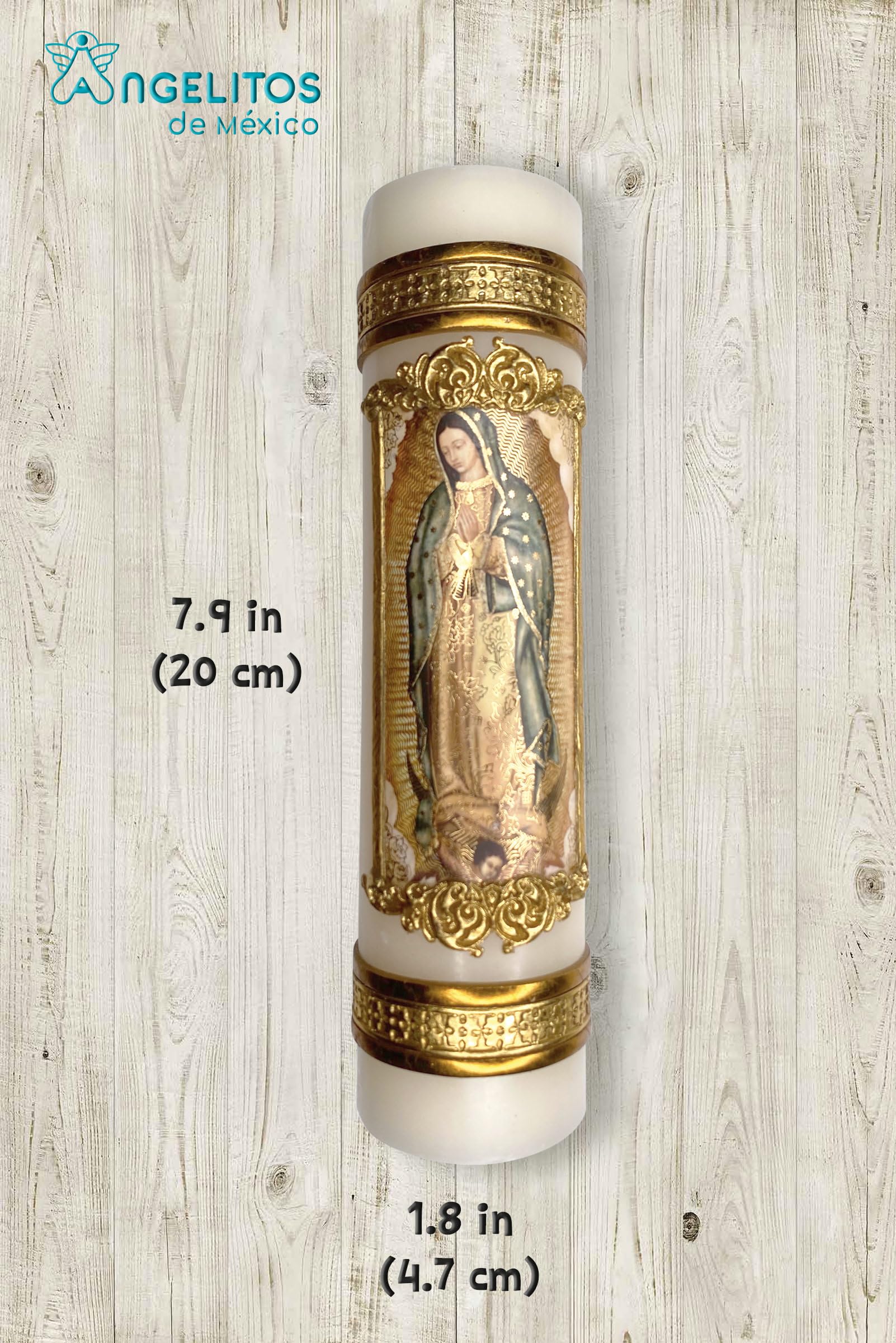 Hand-poured Angelitos de Mexico candle highlighting artisan craftsmanship and community support