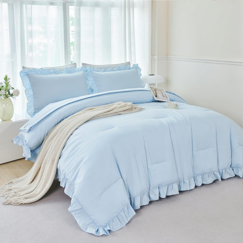 ANGIYUIN ruffled edge detail adds elegant texture to kids' bedding