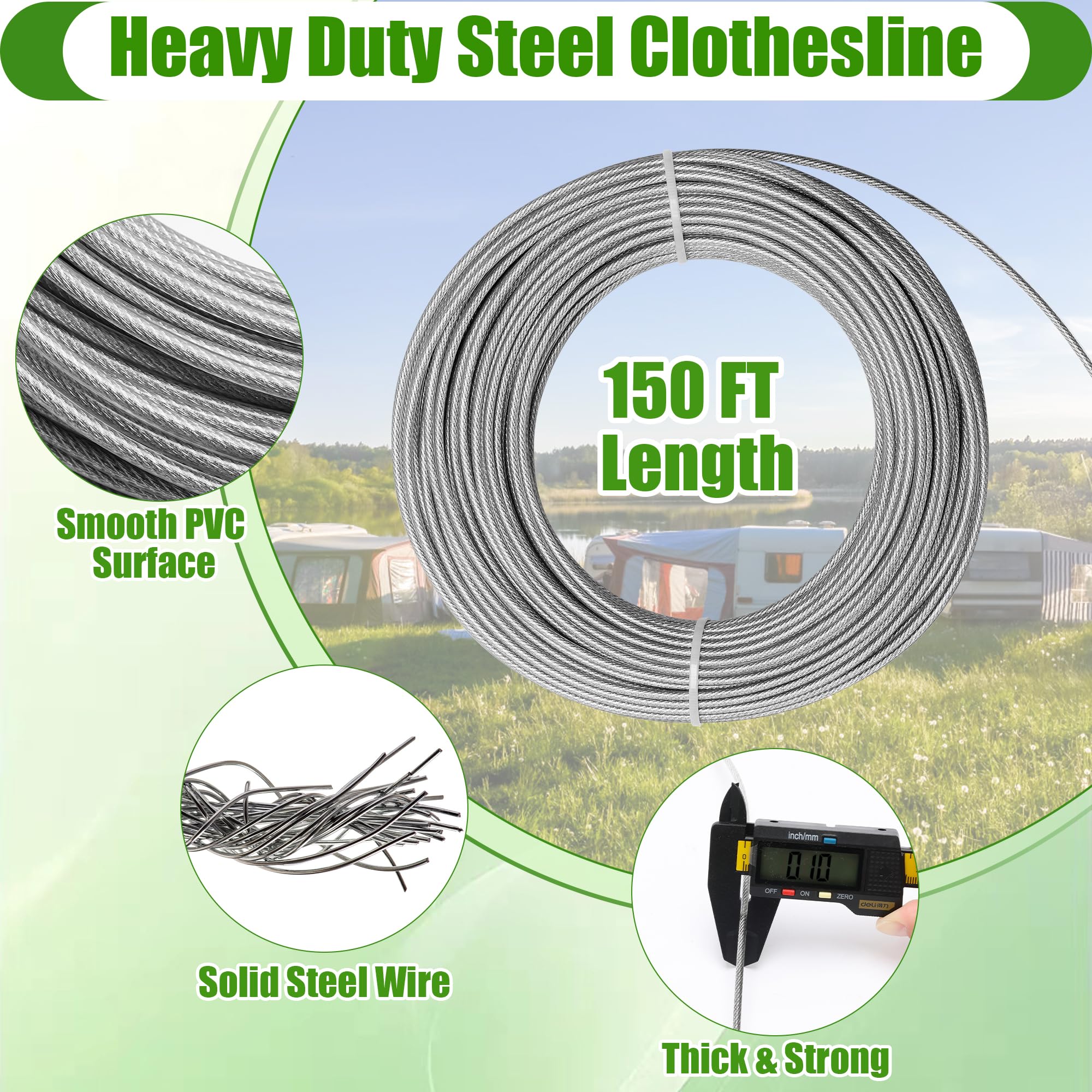 Anglekai clothesline tightener keeps ends securely taut for stable outdoor drying.
