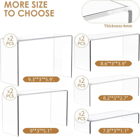 Anglelife 4mm acrylic clear riser offers durable, crystal-clear visibility