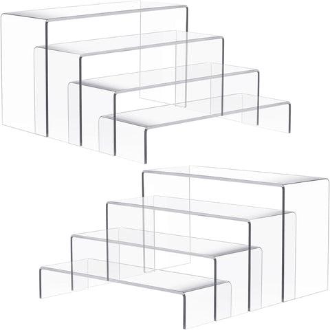 Anglelife large acrylic risers close-up edge for crystal-clear display