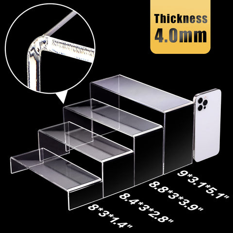 Anglelife large acrylic risers 8-inch tier setup ideal for collectibles