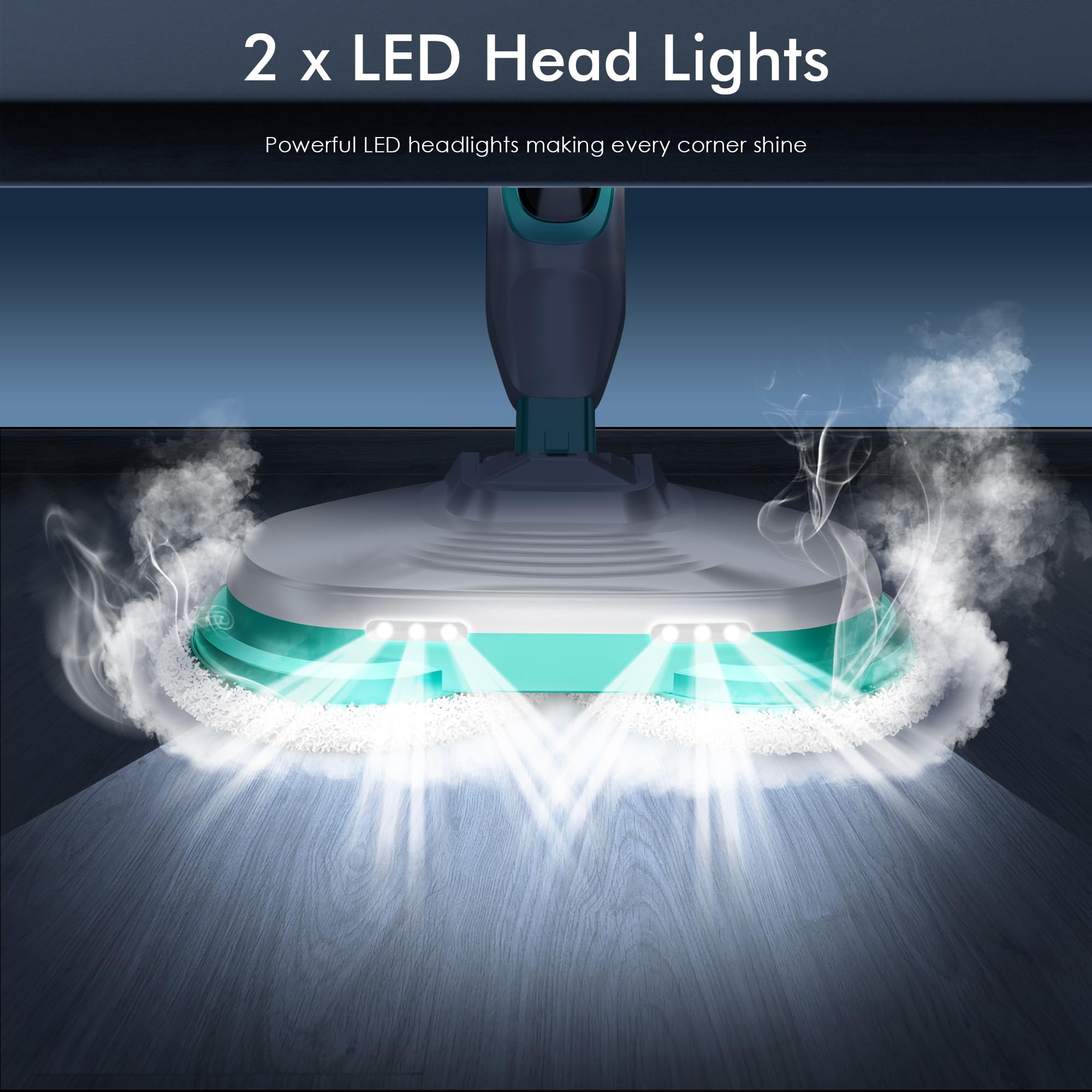 Angtra mop's 90-degree swivel head reaches tight spaces