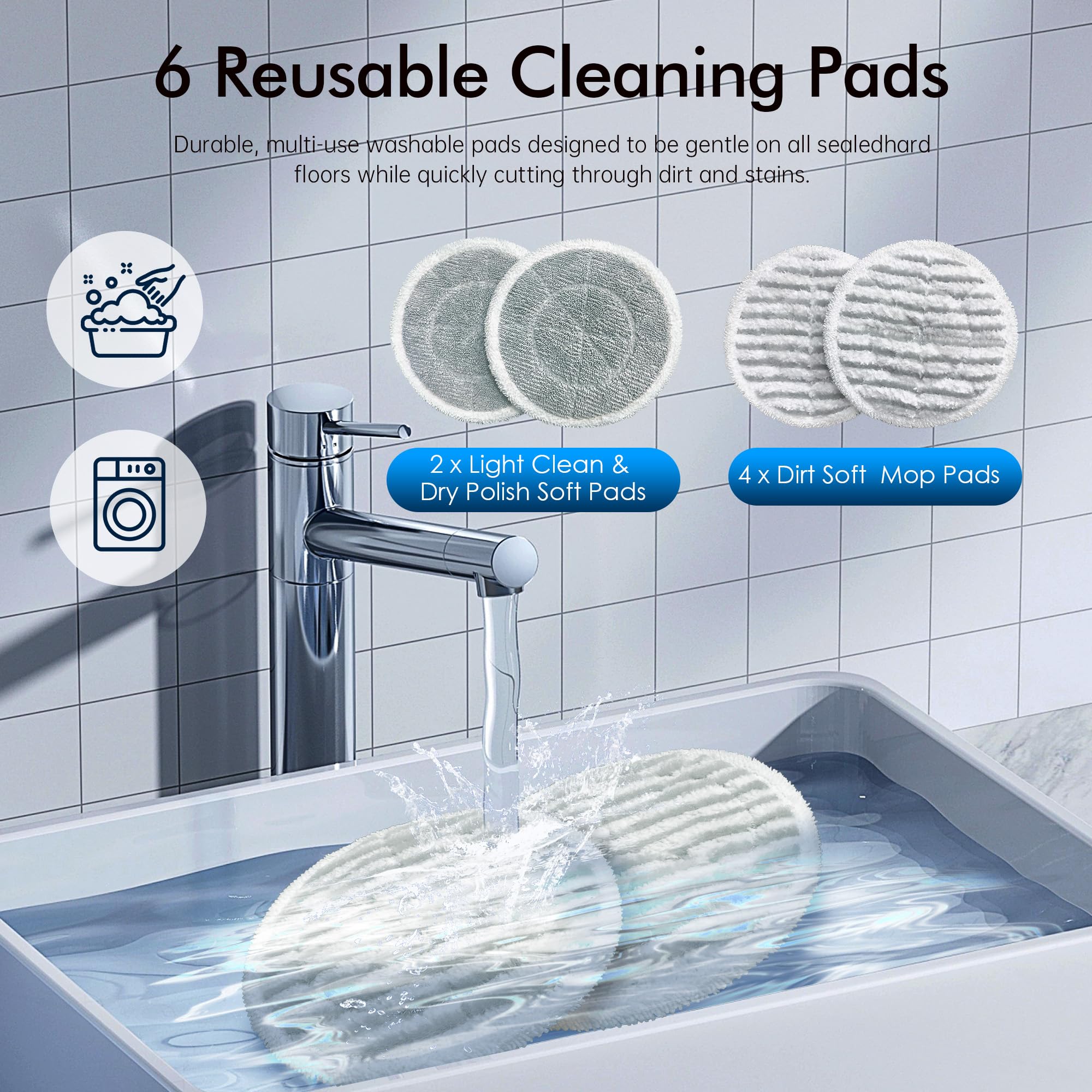 Angtra includes 6 reusable scrub pads and filling flask