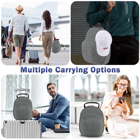 Anguu Hat Travel Case back strap fits suitcase handles.