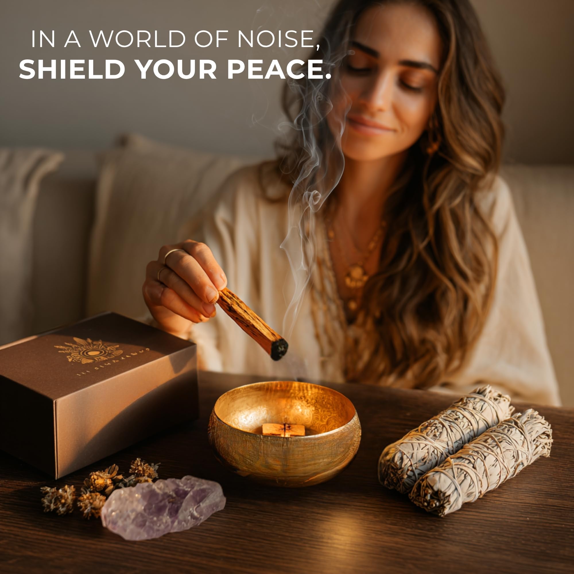 Anima set neatly arranged in dark hay shows ready-to-unbox elegance.