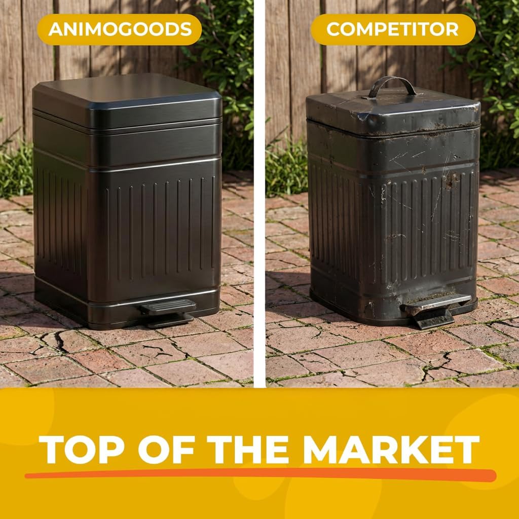 AnimoGoods rust-proof stainless steel bin enduring rain and sun