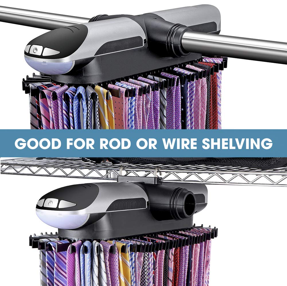 Aniva tie rack holds 72 ties and 8 belts, organized and accessible