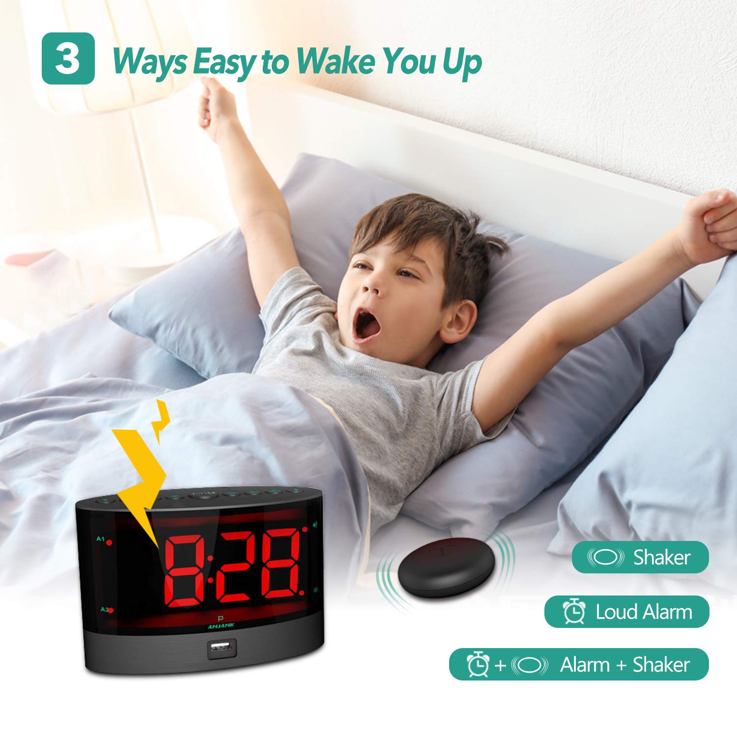 ANJANK 5.5 inch LED curved screen for clear time visibility