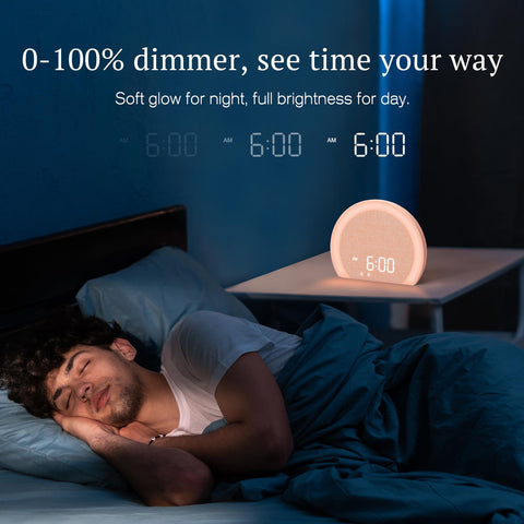 ANJANK bedside clock suitable for shared bedrooms and nightstands
