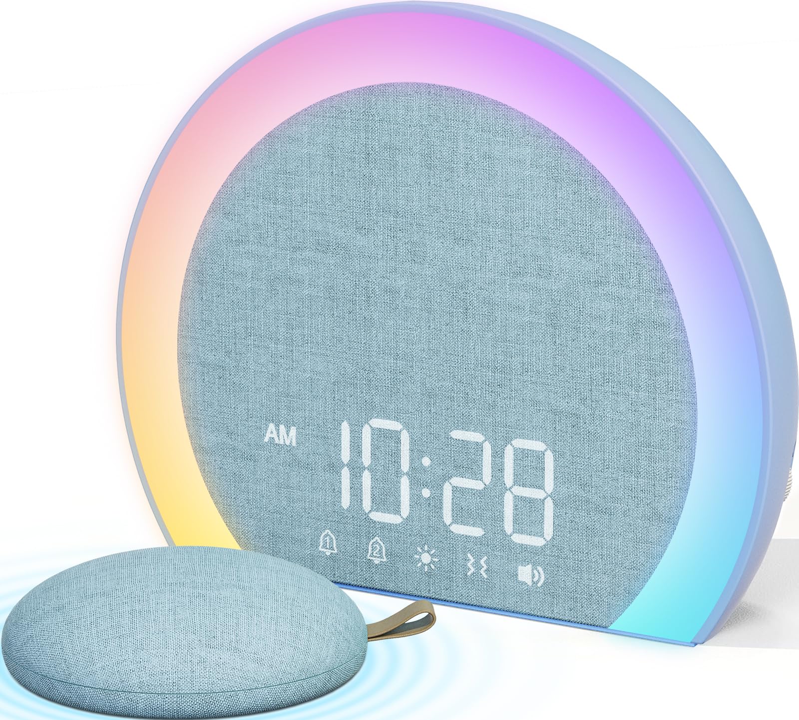 ANJANK Super Loud Alarm Clock front view with dual alarms for deep sleepers
