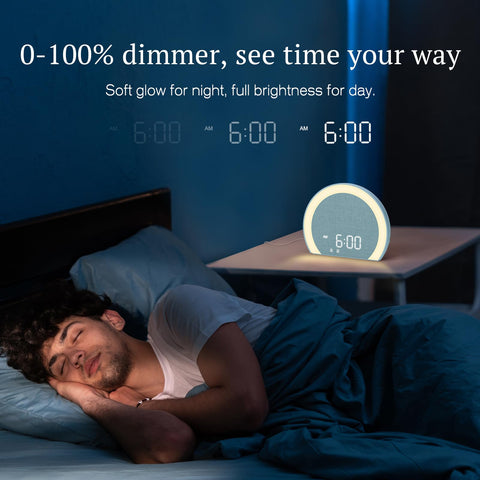 ANJANK alarm clock rechargeable battery life for extended use