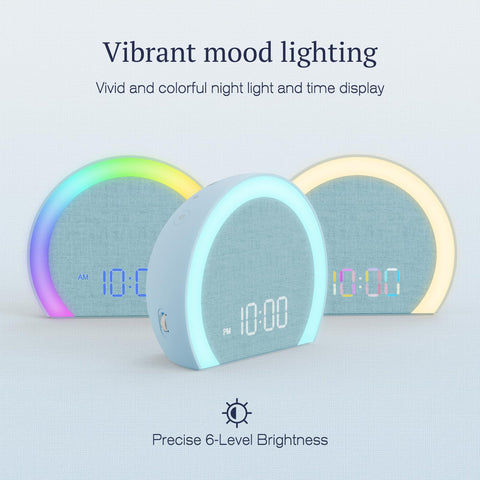 ANJANK alarm clock with RGB gradient night light for ambiance