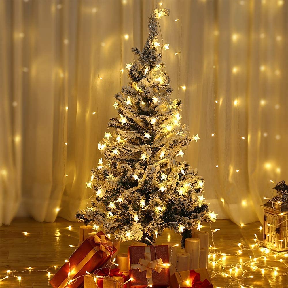 ANJAYLIA indoor outdoor star lights for versatile decor and festive settings.