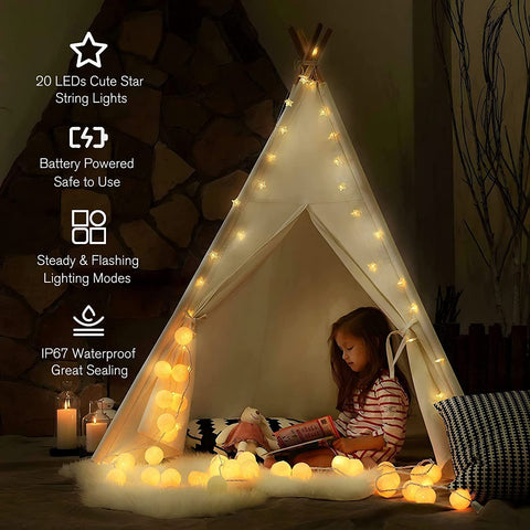 ANJAYLIA star lights brighten kids' bedrooms and play tents with gentle, comforting glow.
