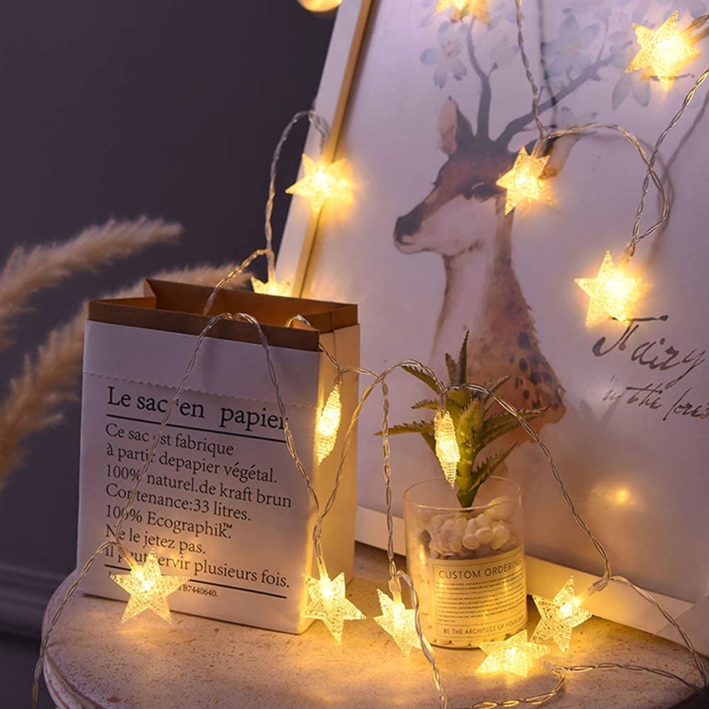 ANJAYLIA warm white twinkle lights create magical ambiance for celebrations.