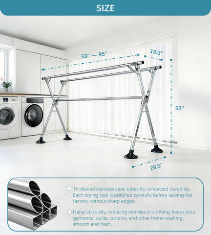 ANJIYP capacity oriented rack handling king size bedding and large items