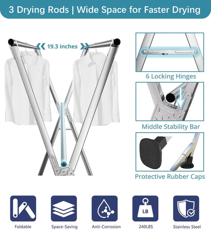 ANJIYP space saving folded position behind a door for easy storage