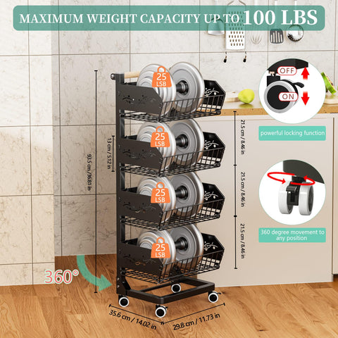 ANJUBAN 360-degree wheels allow effortless movement between rooms