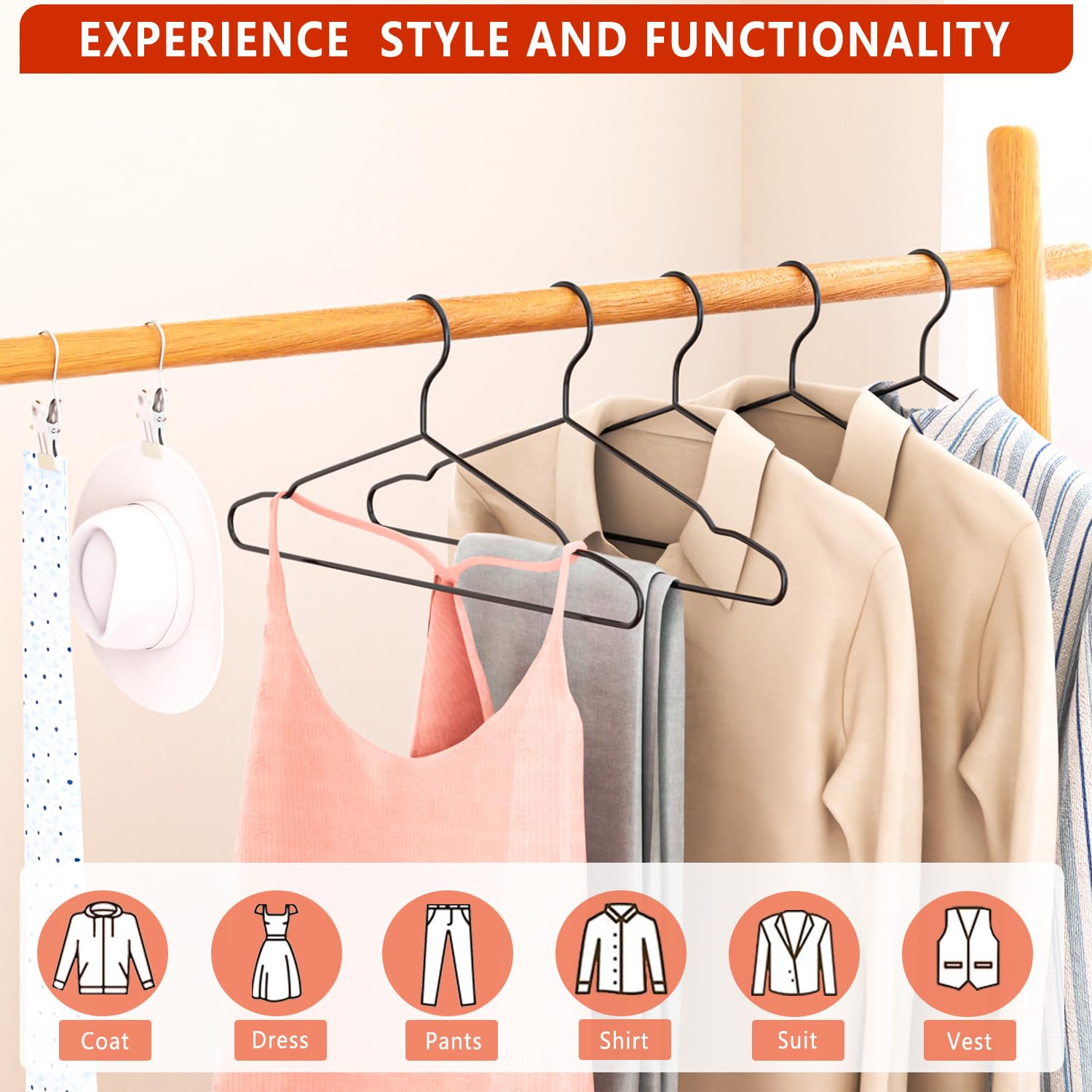 ANJUBAN hangers suitable for home and commercial display environments