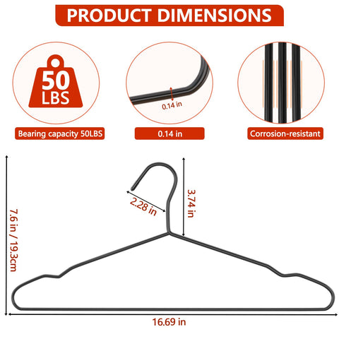 ANJUBAN thickened 0.14-inch hangers delivering strong support and durability