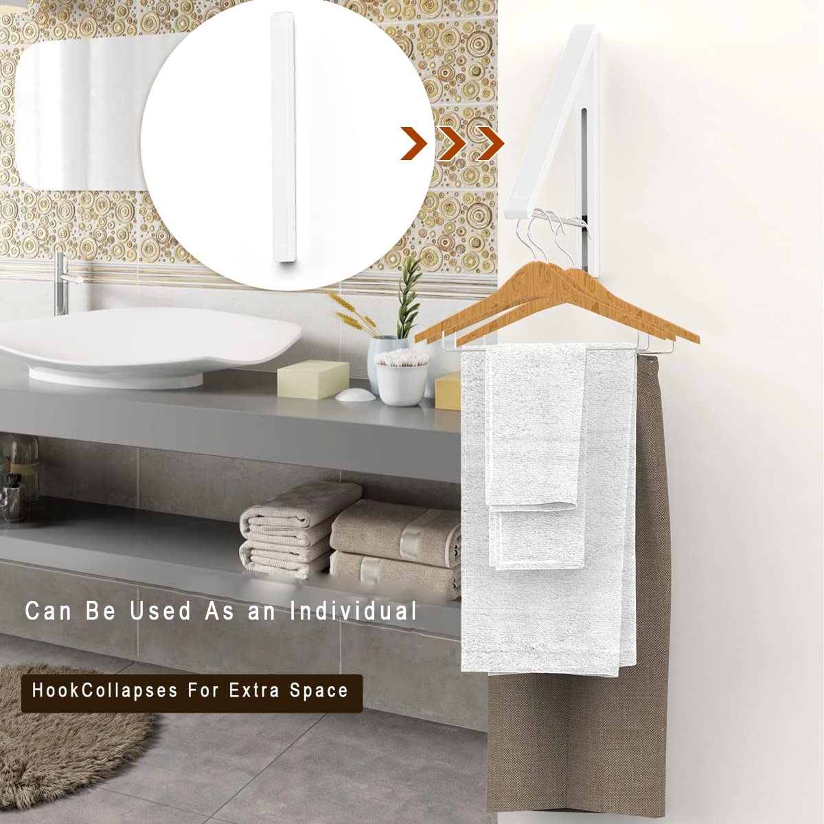 Anjuer easy-install wall rack simplifies setup and cleaning