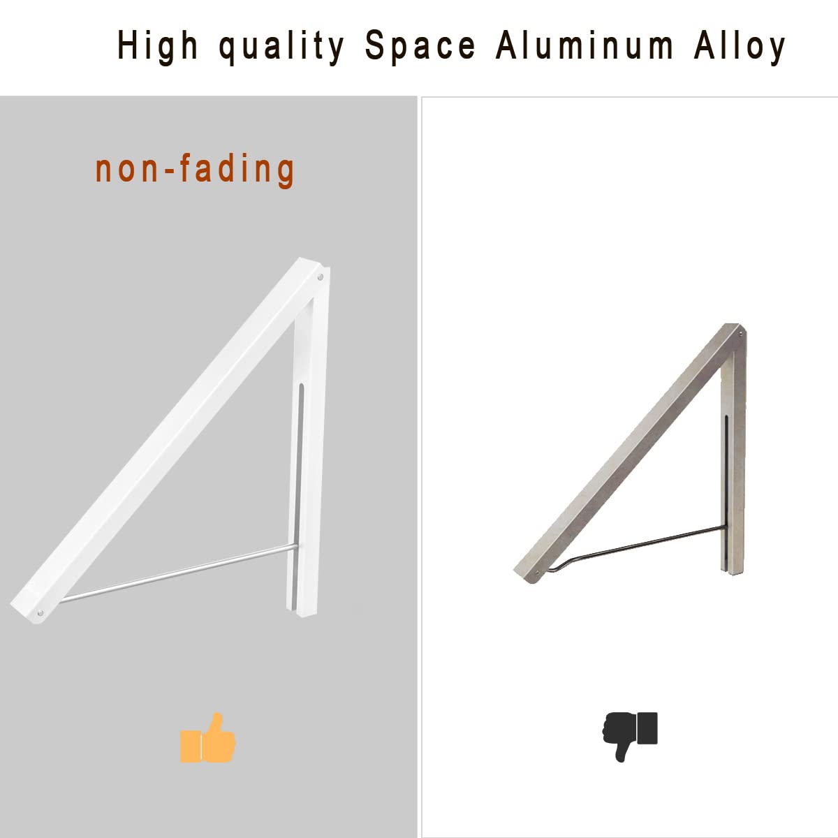 Anjuer folding coat rack shown in closed form for compact storage