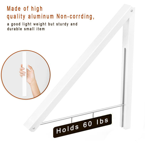 Anjuer wall-mounted clothes hanger open view for easy access and air-drying