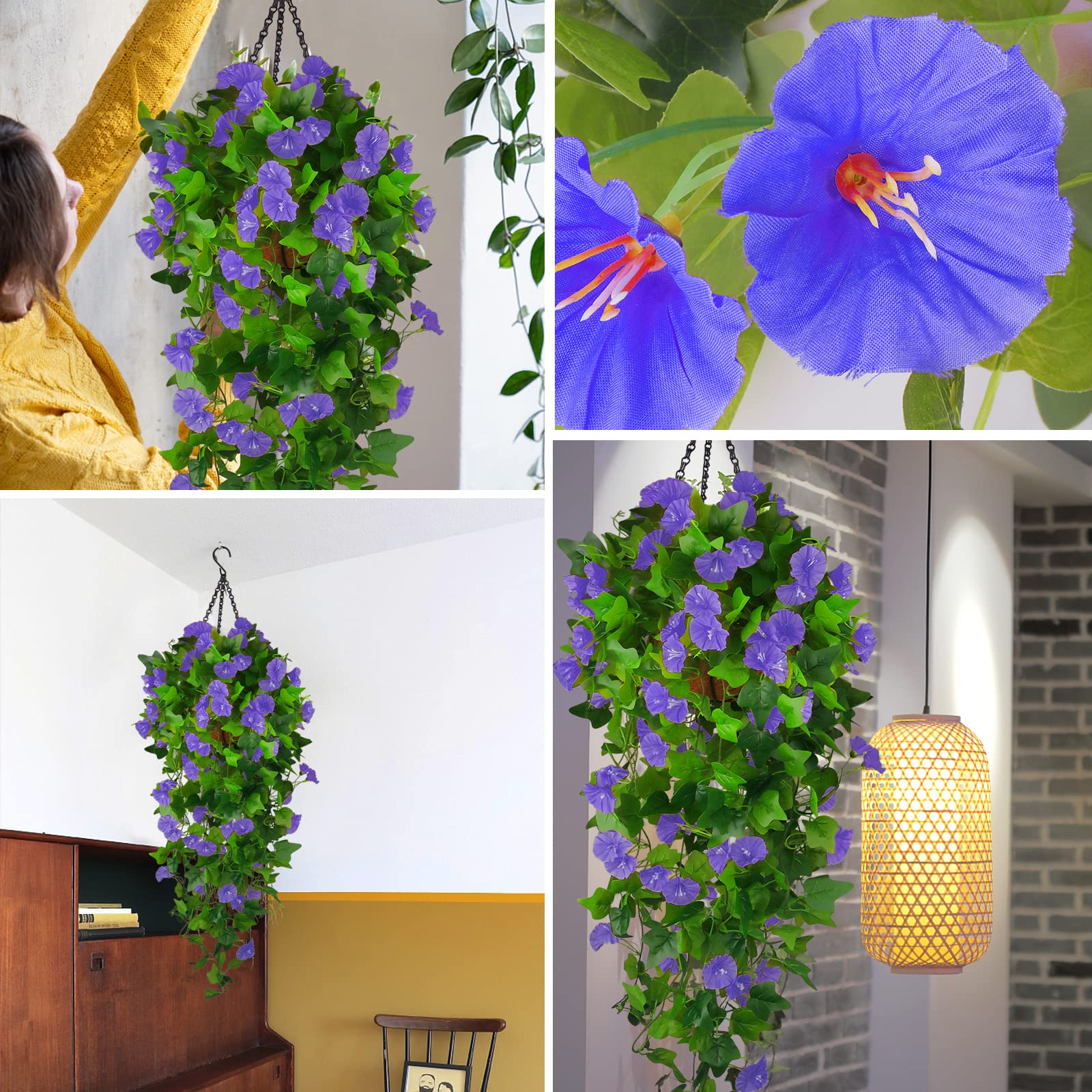 Ankey coconut liner hanging basket enhances rustic garden charm