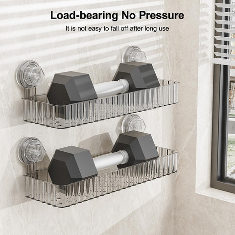 Ankoox clear square shower caddy large capacity for bath essentials