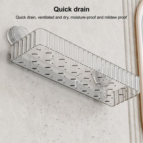 Ankoox clear square shower caddy movable between bathroom and kitchen