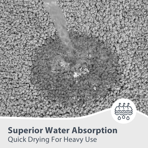 anllugs bath rug absorbs moisture quickly to reduce puddles
