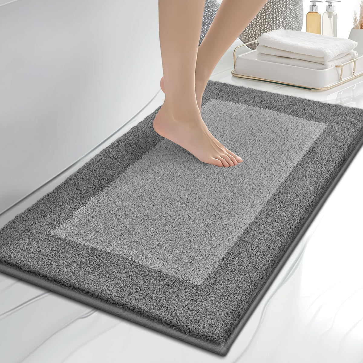 anllugs bathroom rug soft surface for cozy feet after showers