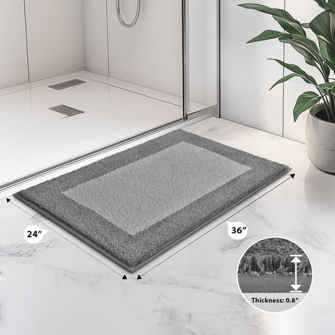 anllugs non-slip backing provides stable footing on bathroom floors.