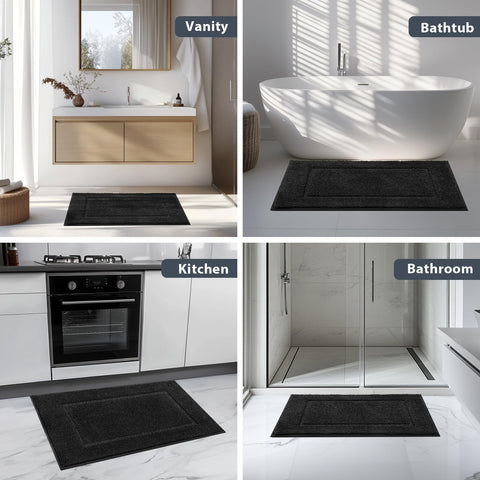 Anllugs bathroom rug cozy feel enhances any bathroom moment.
